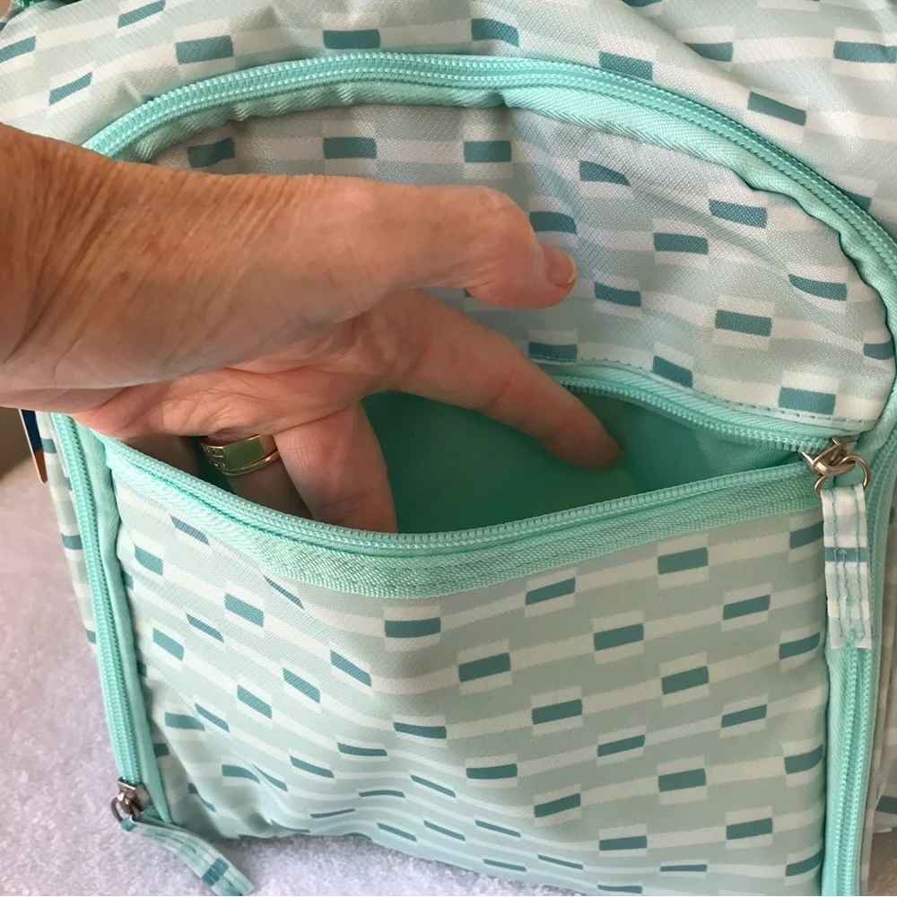 insulated lunch tote for hot & cold food storage‎ in turquoise 7 piece